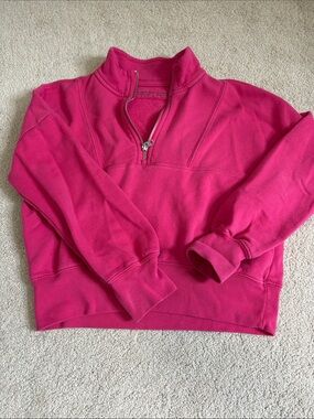 abercrombie kids Hot Pink Quarter-Zip Fleece Sweatshirt